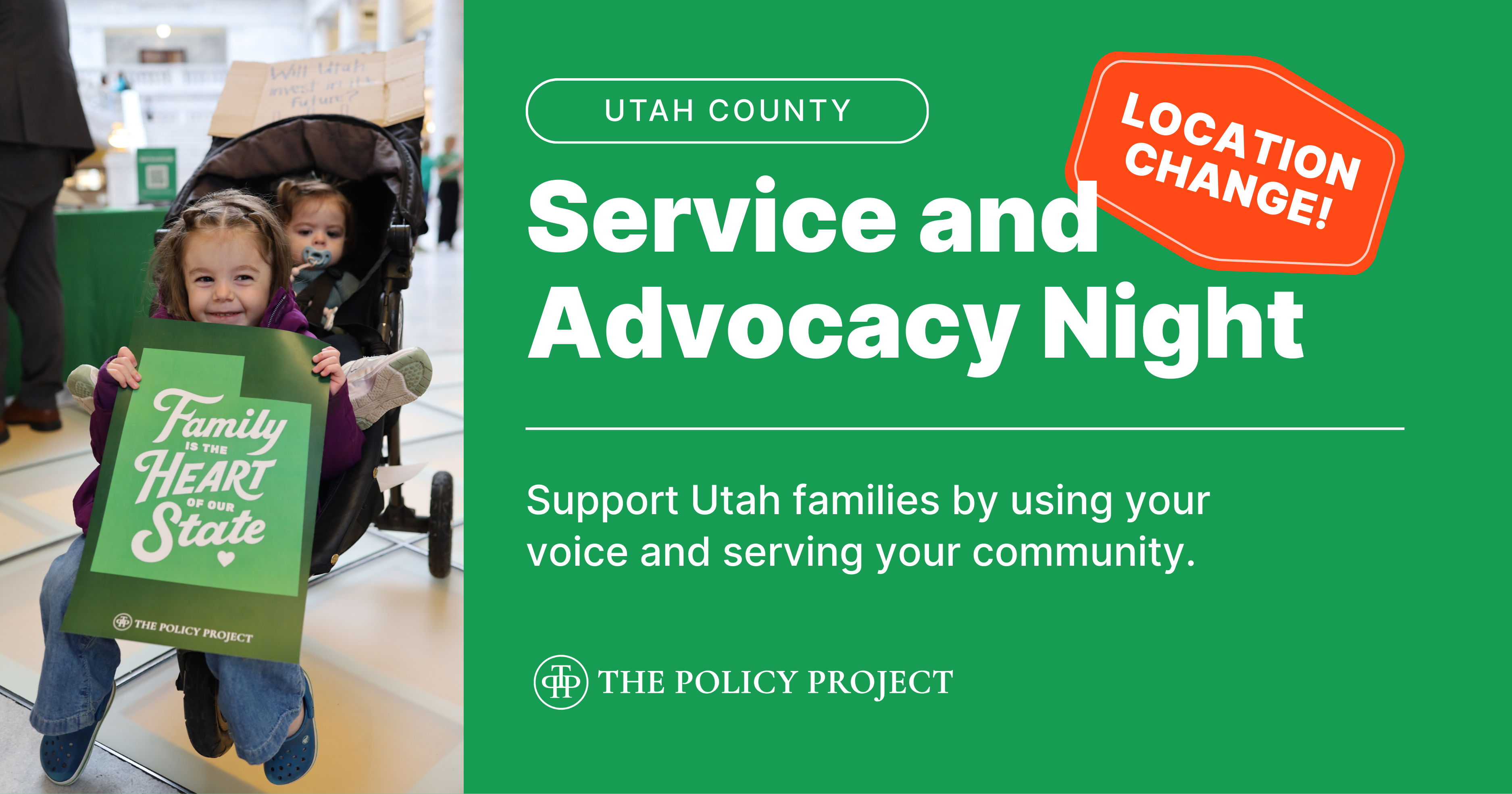 Campaign cover image for Utah County: Service + Advocacy Night