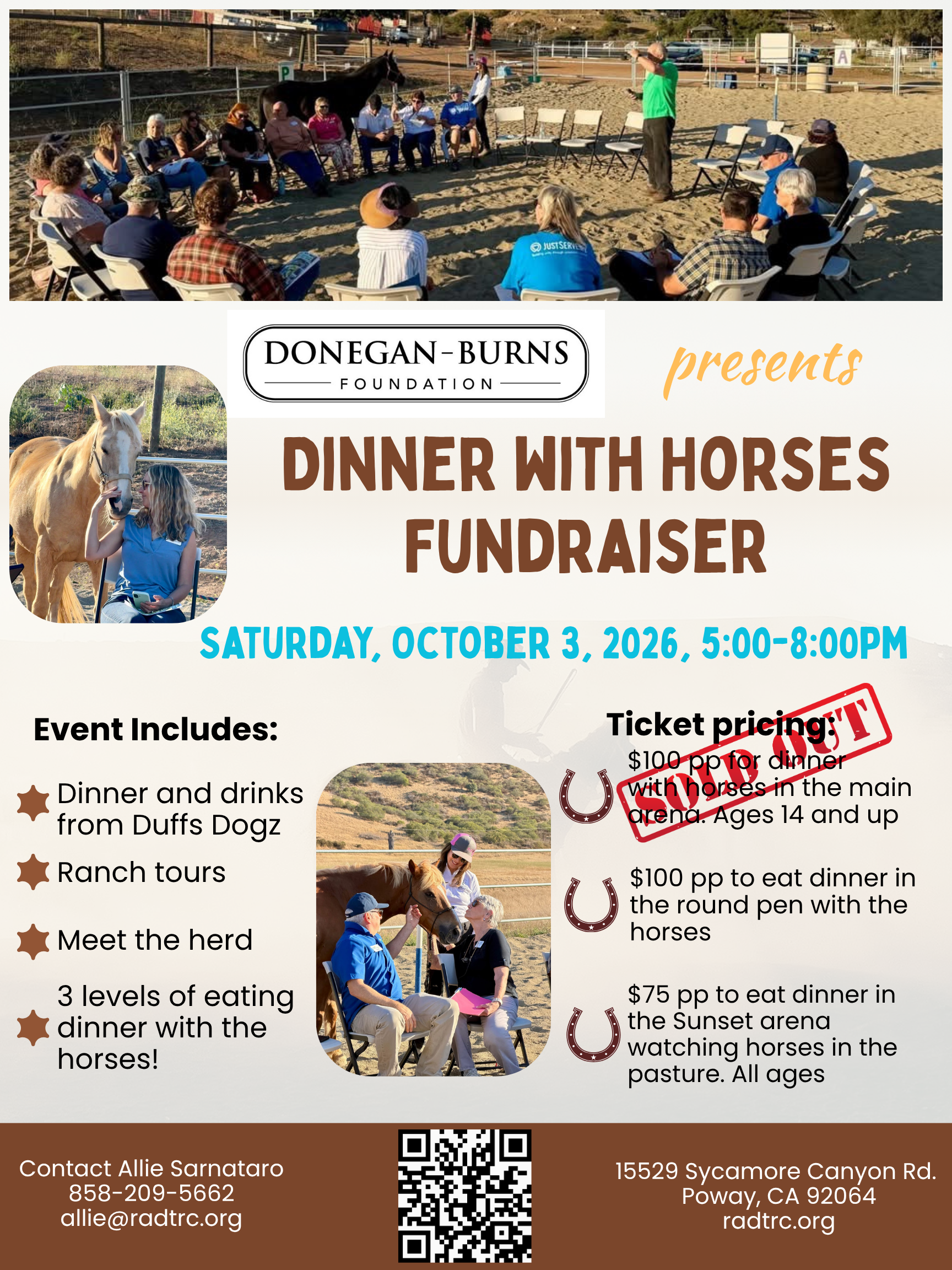 Campaign cover image for Dinner with Horses 2026