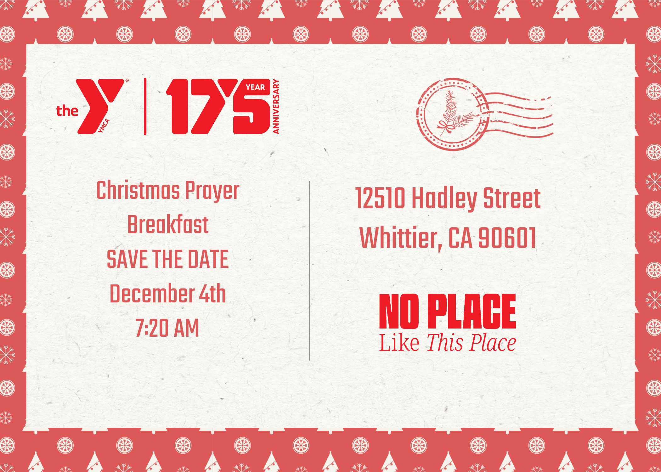Campaign cover image for YMCA of Greater Whittier 47th Annual Christmas Prayer Breakfast