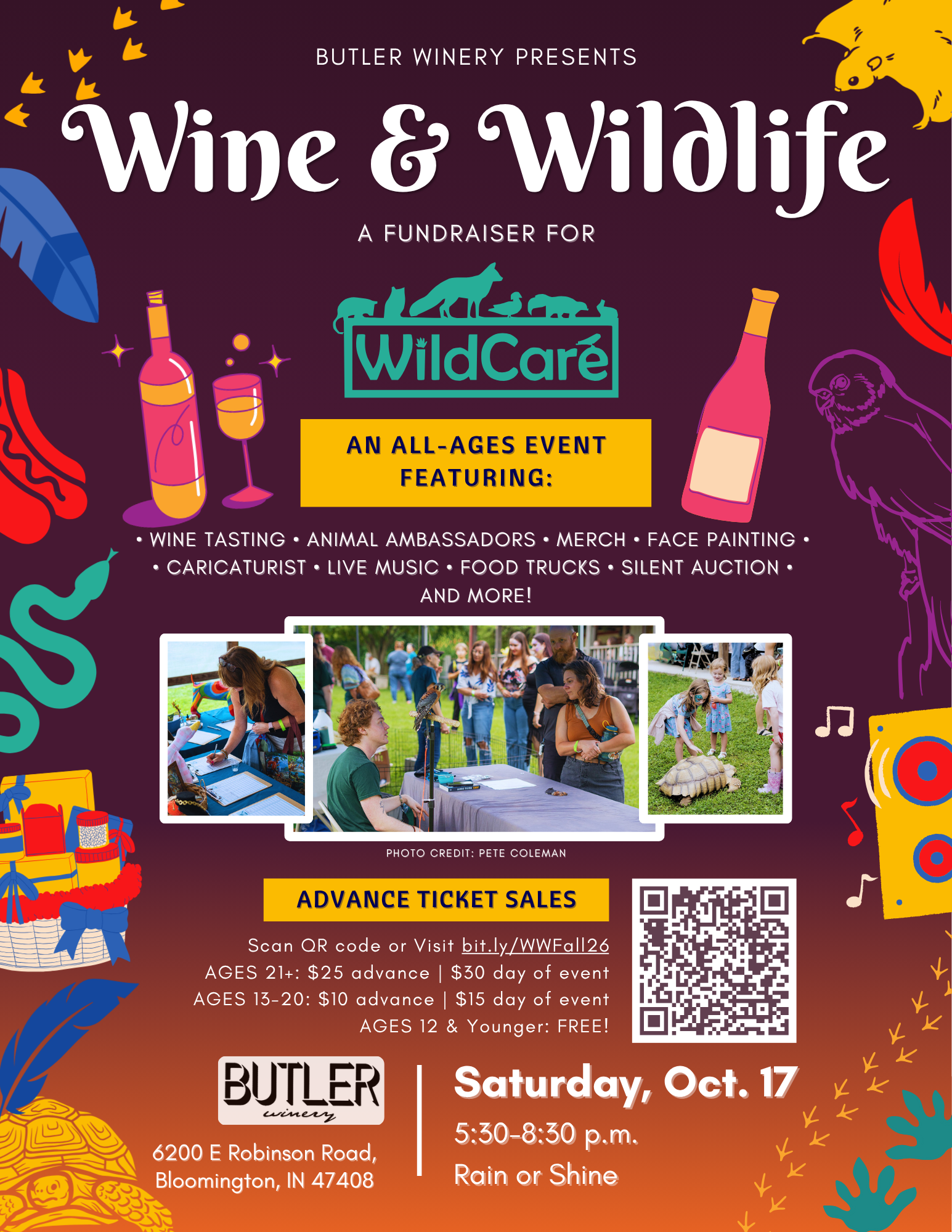 Campaign cover image for WildCare's Wine & Wildlife with Butler Winery - Fall 2026