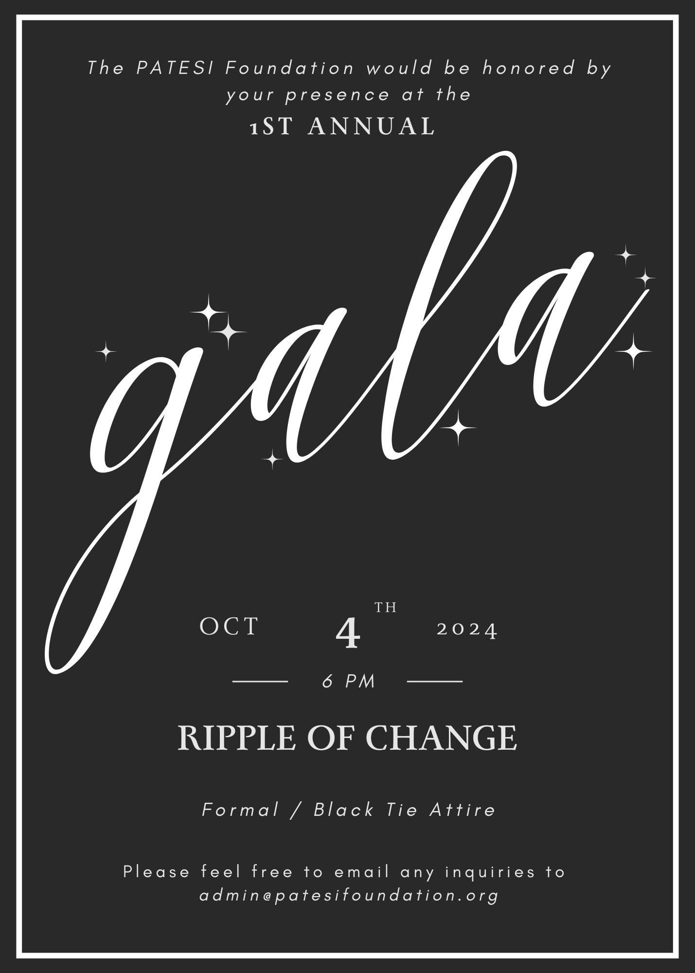 Campaign cover image for The PATESI Foundation's Ripple Of Change Gala