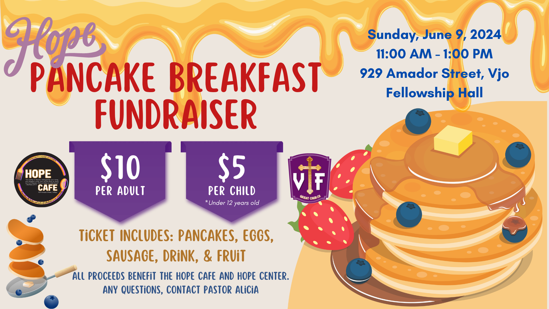 Campaign cover image for Keep HOPE Alive Pancake Breakfast