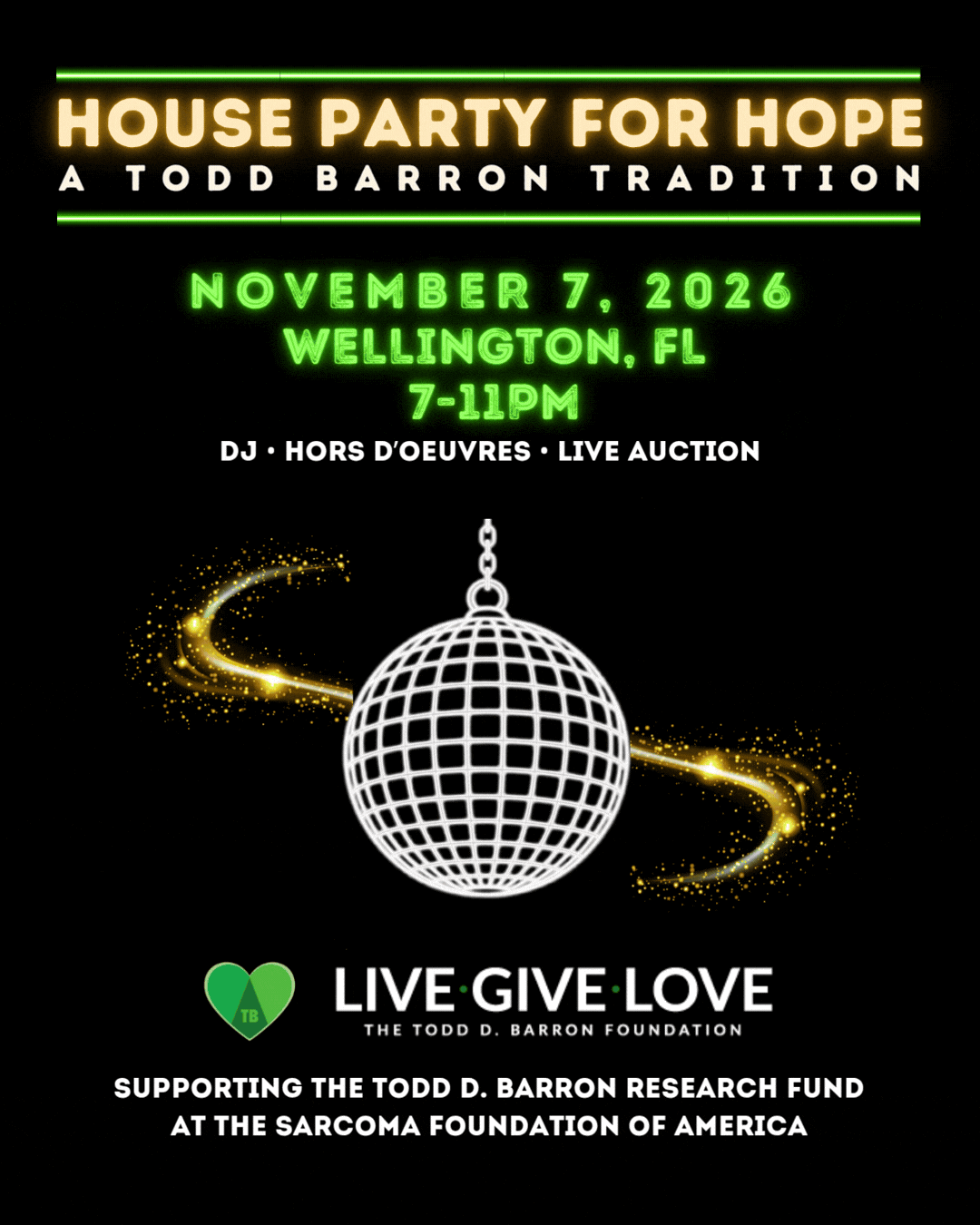 Campaign cover image for House Party For Hope - A Todd Barron Tradition