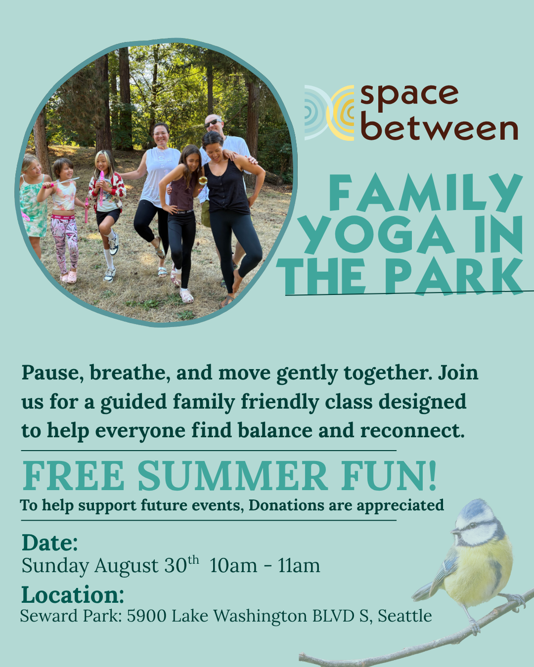 Campaign cover image for Community and Family Yoga in Seward Park