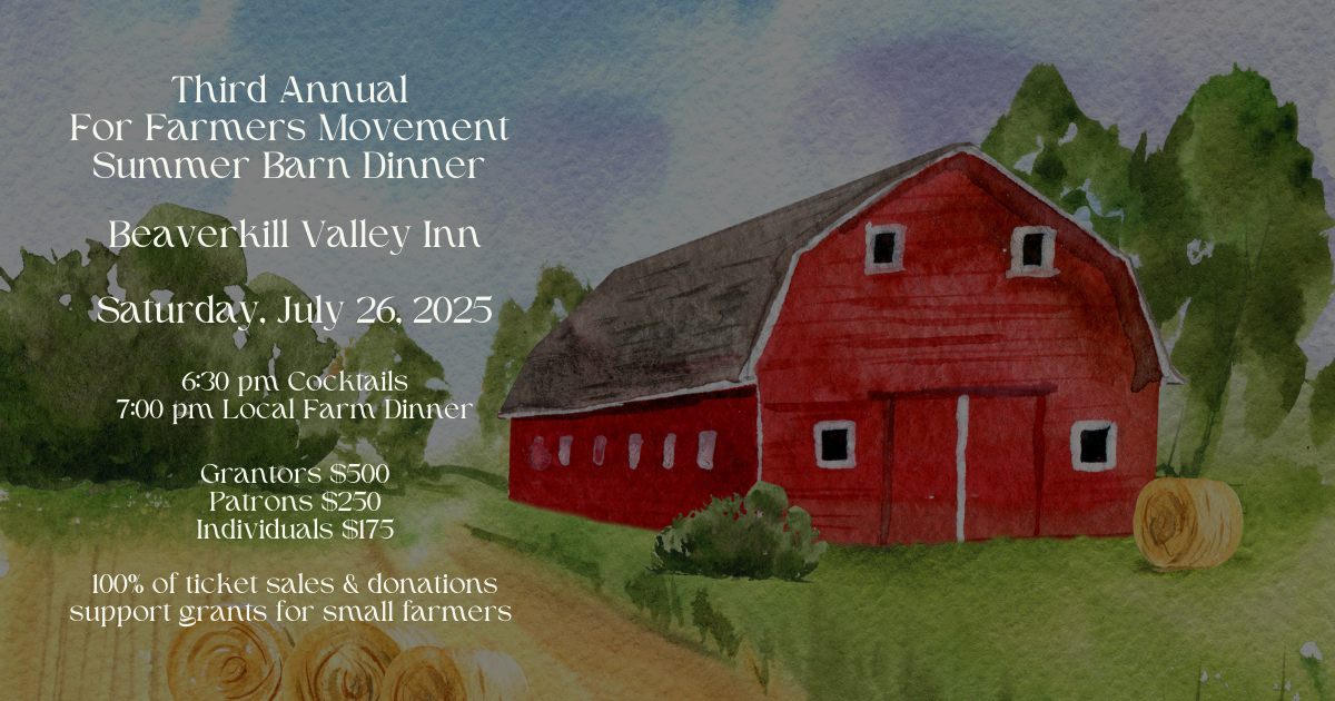 Campaign cover image for Summer Barn Dinner Benefitting the For Farmers Movement