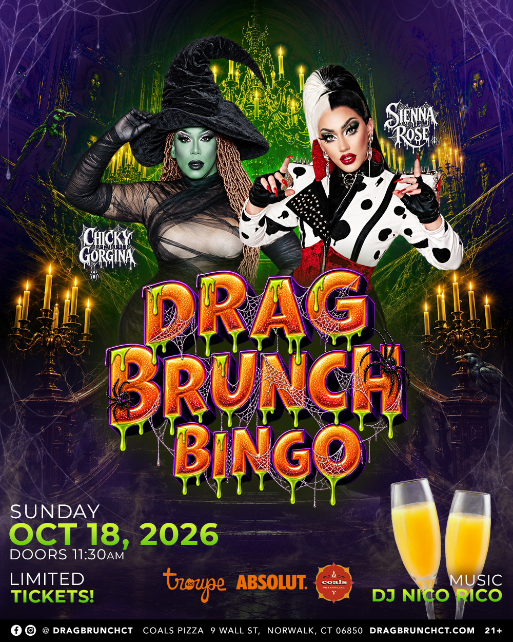 Campaign cover image for Drag Brunch CT : HALLOWEEN Drag Bingo Brunch! (11:30AM - SUN OCT 18, 2026)