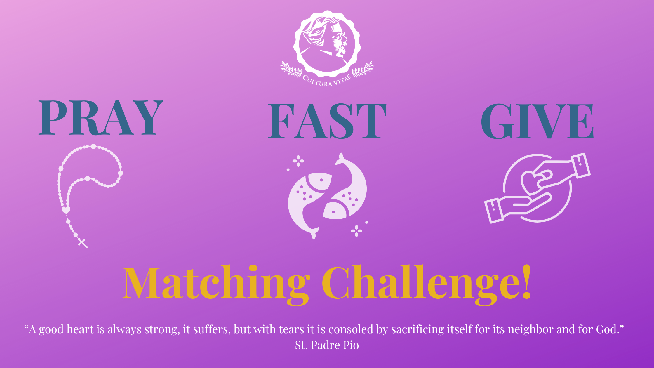 Campaign cover image for Pray, Fast, Give