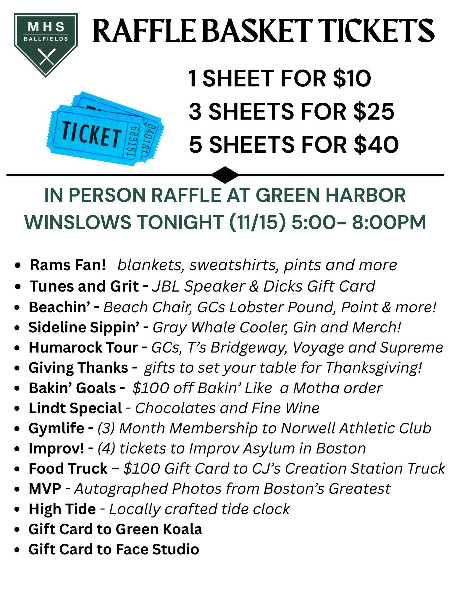 Pride Raffle Tickets RAFFLE TICKETS - IN PERSON | Home Plate Pride
