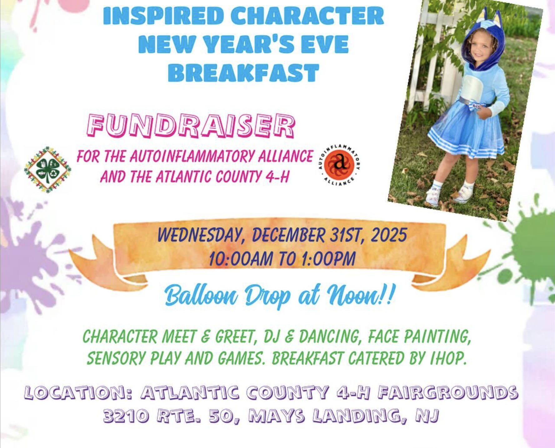 Campaign cover image for "Noon" Year's Eve Day Breakfast Party-hosted by the PFAPA Fun Squad