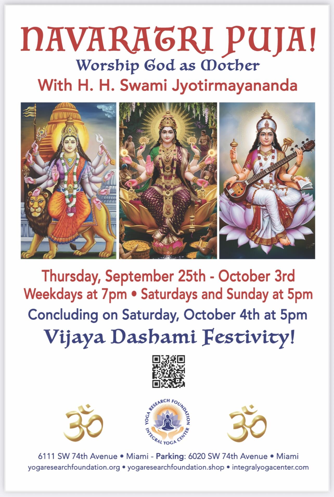 Campaign cover image for Navaratri 2025 with HH Swami Jyotirmayananda