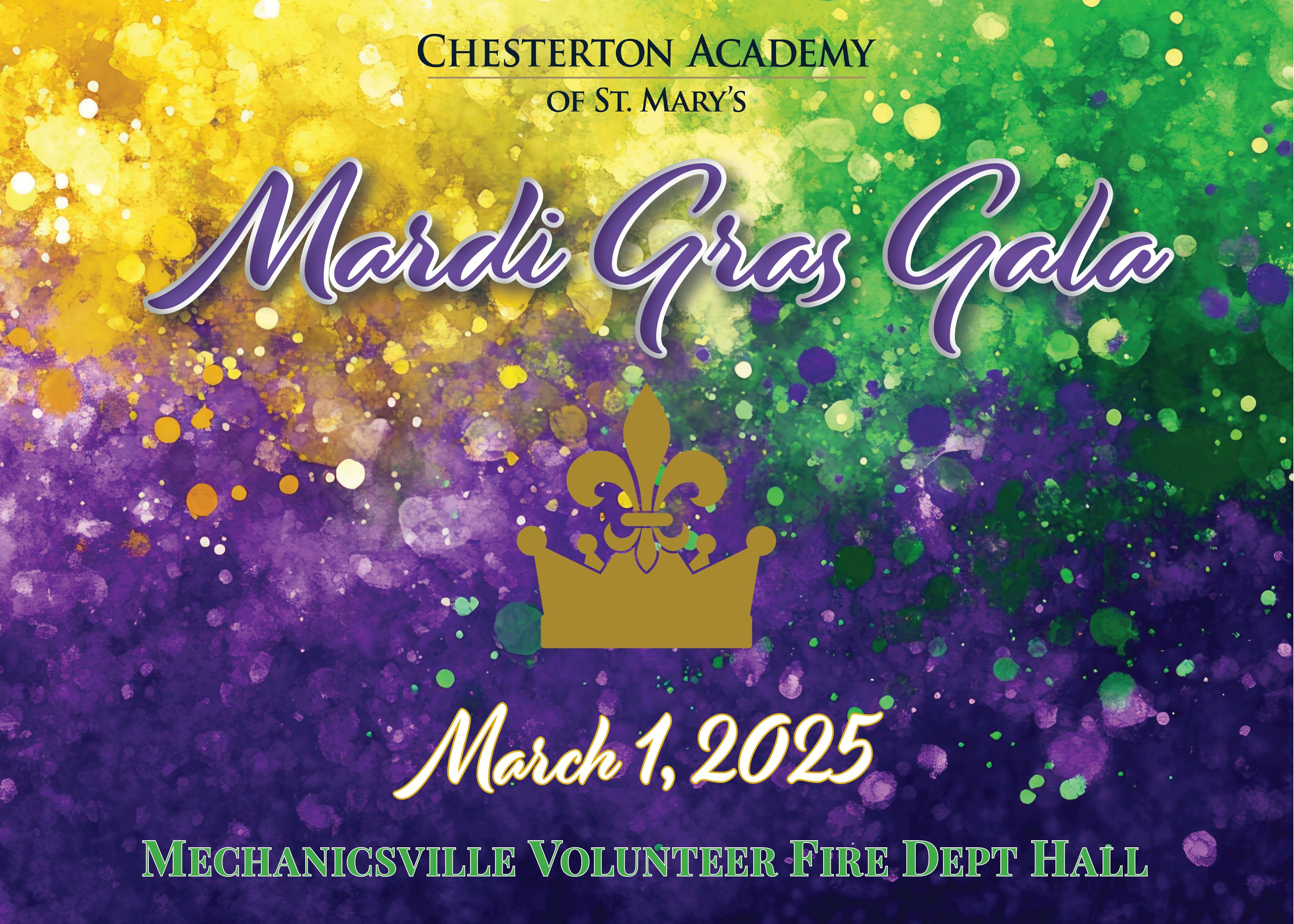 Campaign cover image for Program Ads ~ Chesterton Academy Mardi Gras Gala 2025