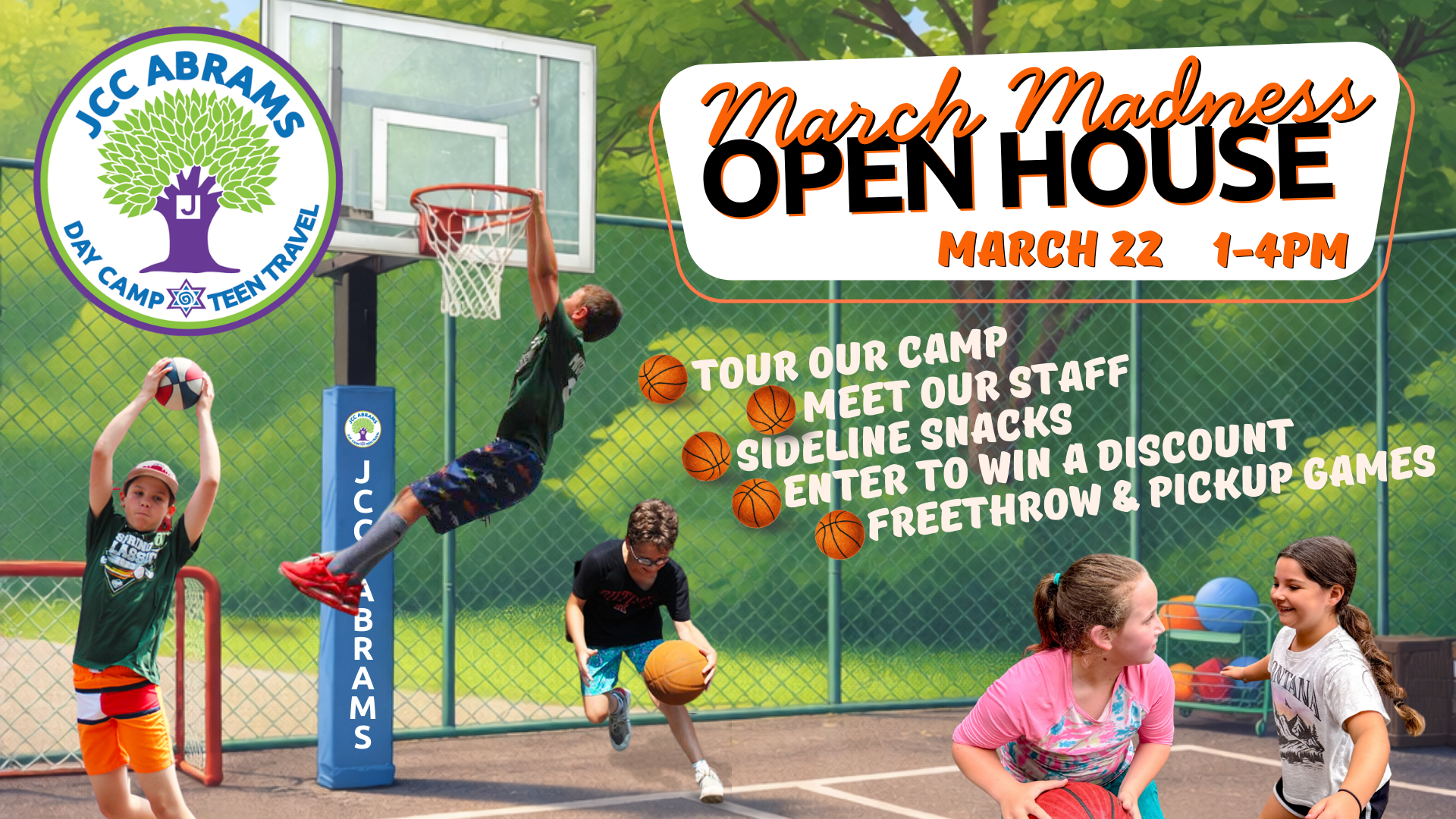 Campaign cover image for March Open House at JCC Abrams Camps