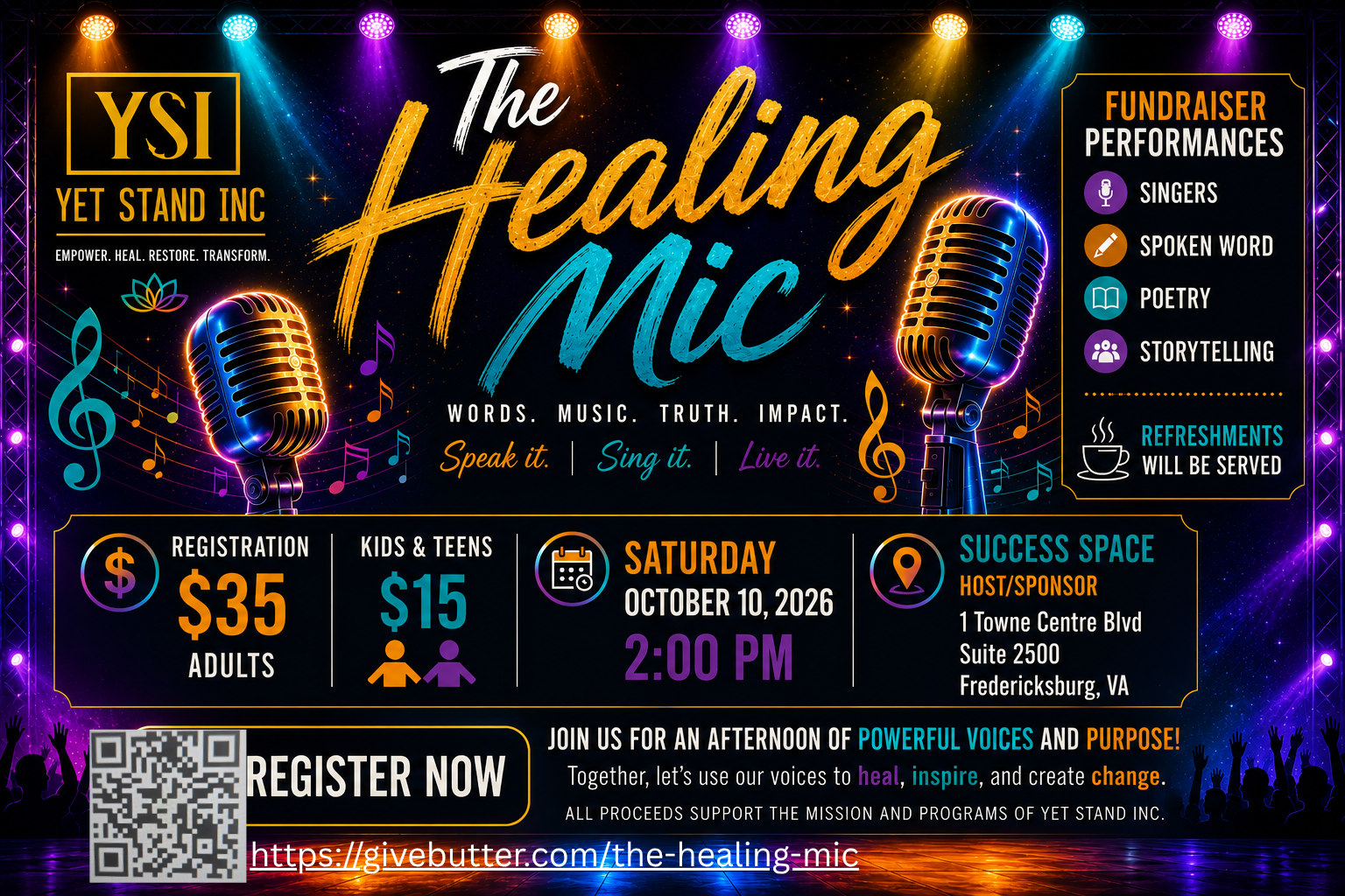 Campaign cover image for The Healing Mic - Words, Music, Truth, Impact