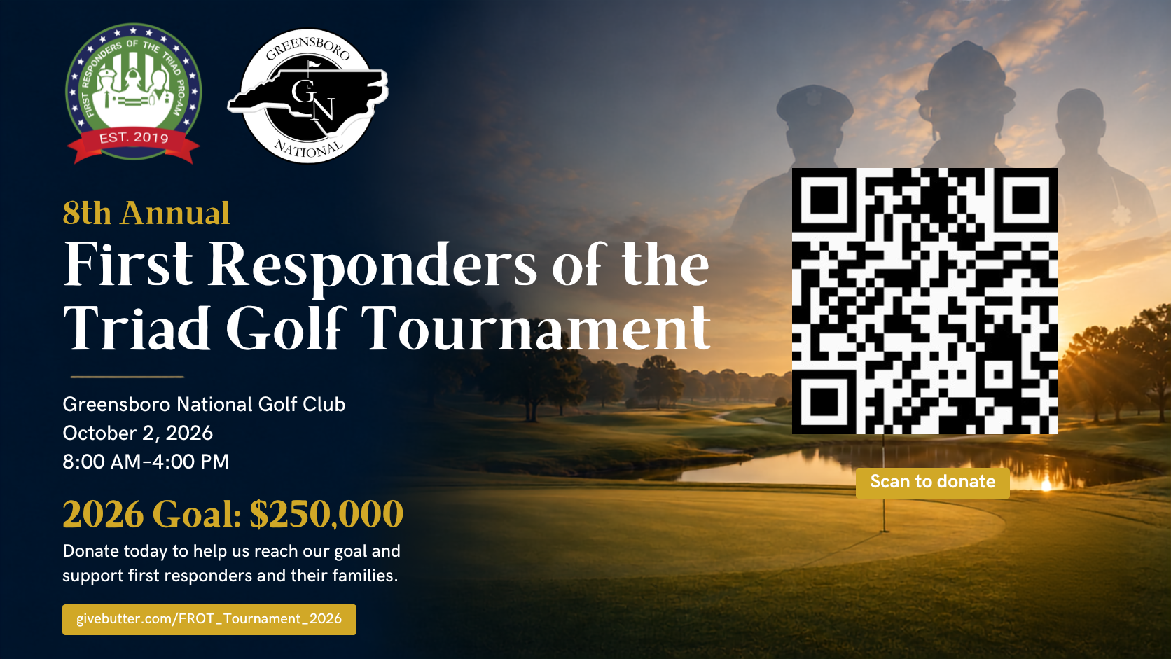 Campaign cover image for 8th Annual First Responders of the Triad Golf Tournament
