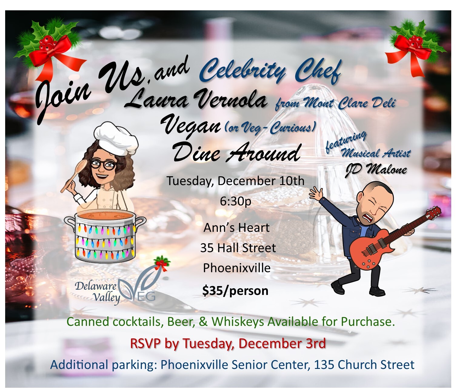 Campaign cover image for December Dine Around by Laura Vernola of Mont Clare Deli @ the Heart Kitchen