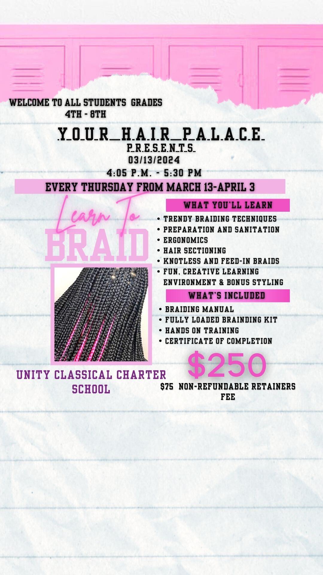 Campaign cover image for UCCS Braiding Class