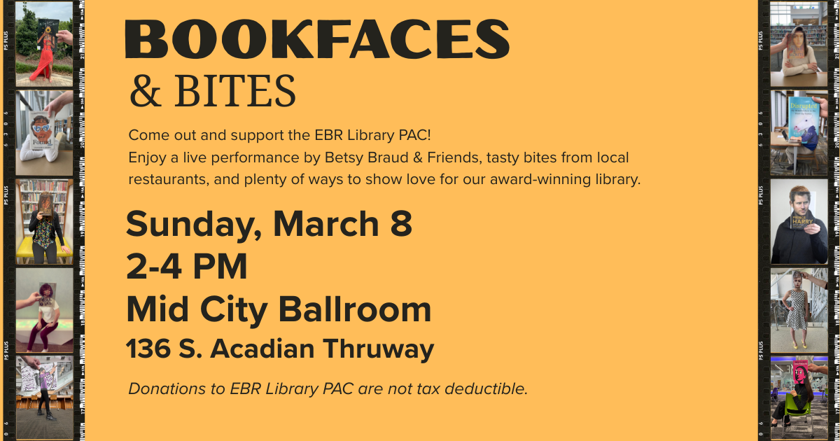 Campaign cover image for Bookfaces & Bites - an EBR Library PAC fundraising event