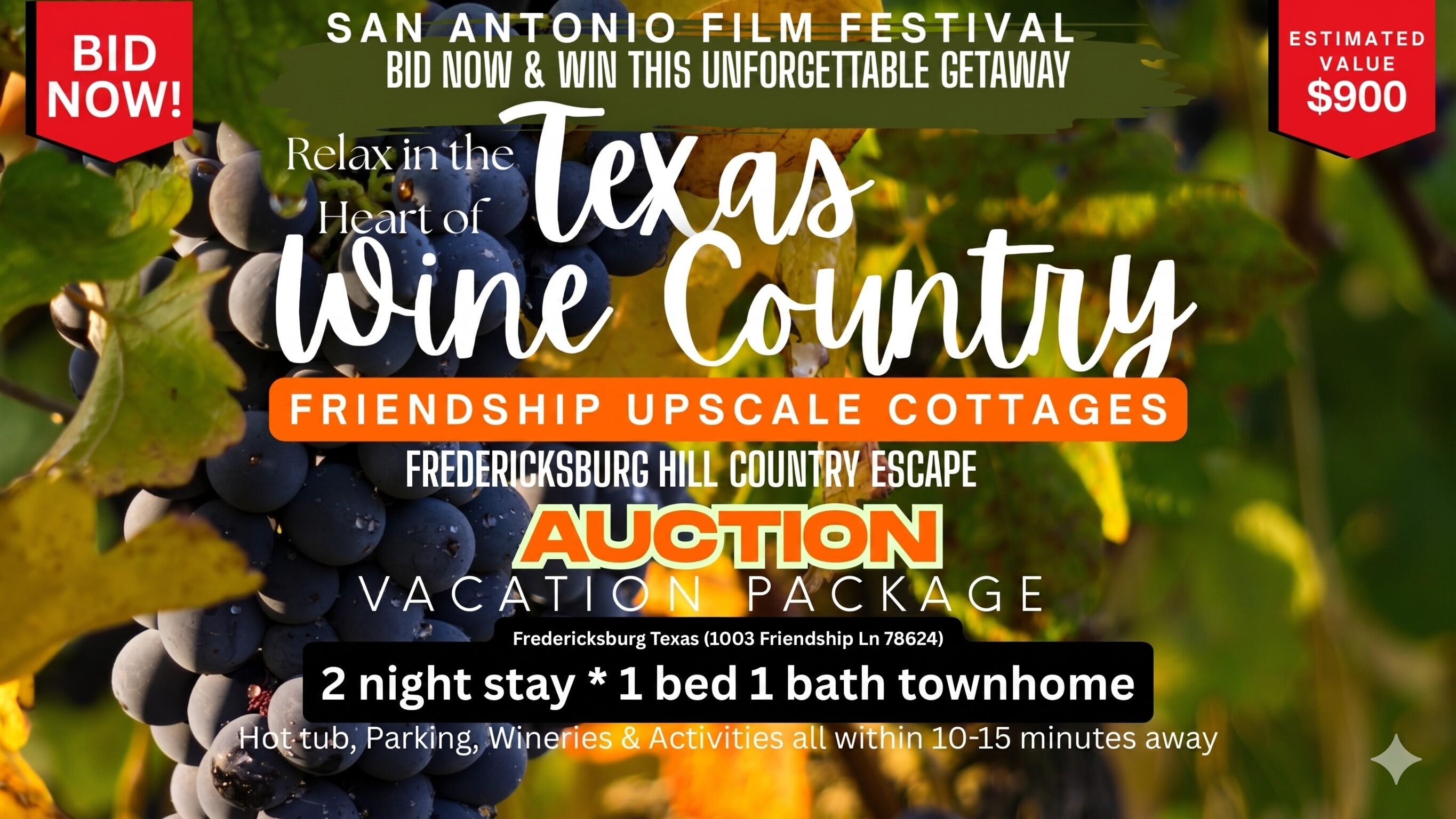 Campaign cover image for Relax in the Heart of Texas Wine Country!