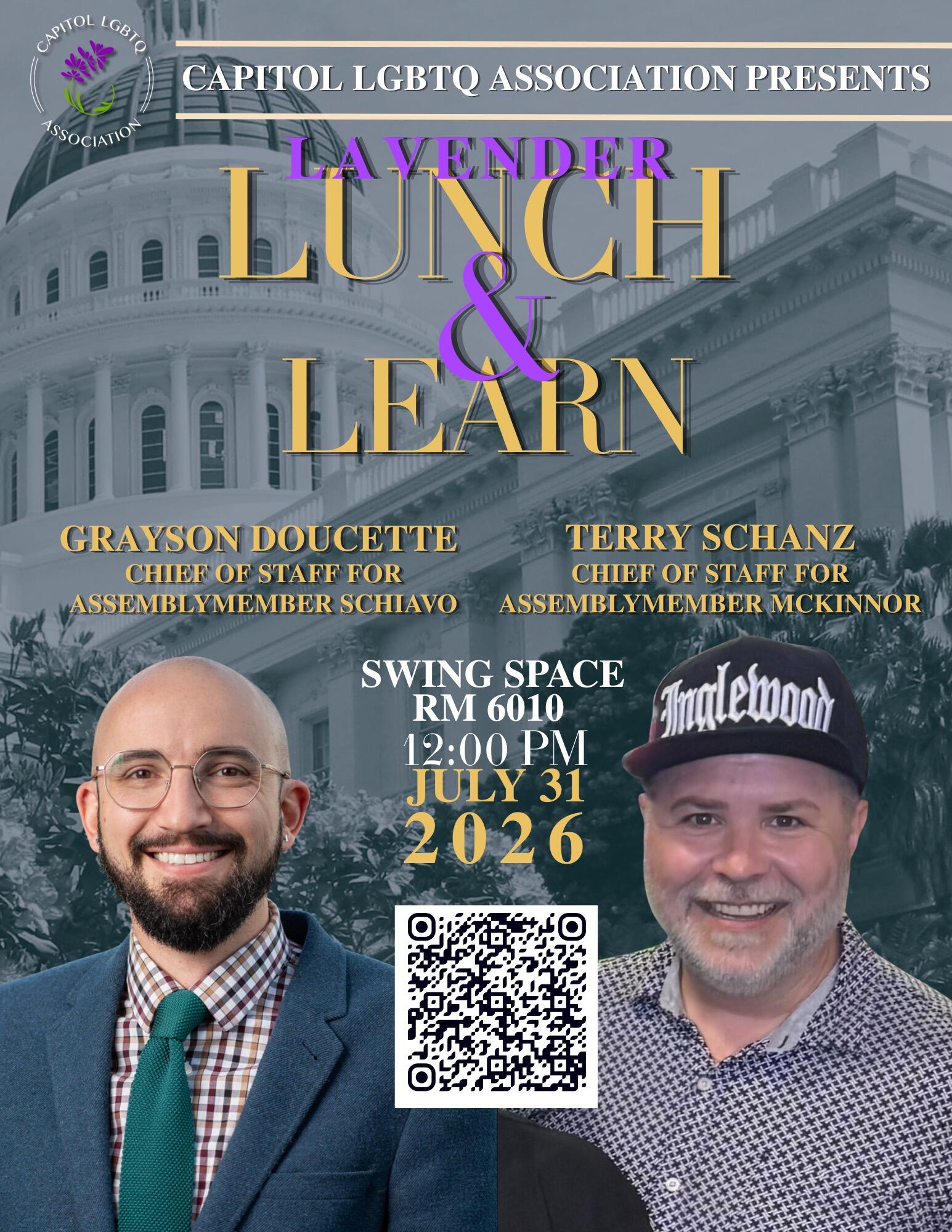 Campaign cover image for Lavender Lunch and Learn: Legislative Chiefs of Staff