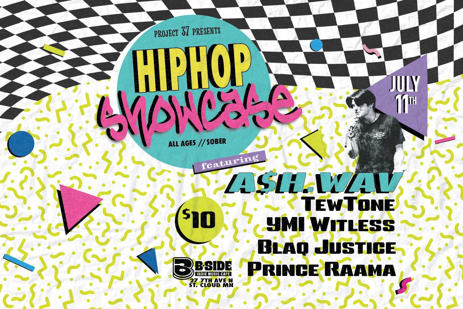 Campaign cover image for HIP-HOP SHOW // ASH.WAV // TEWTONE // YMI WITLESS // BLAQ JUSTICE // PRINCE RAAMA