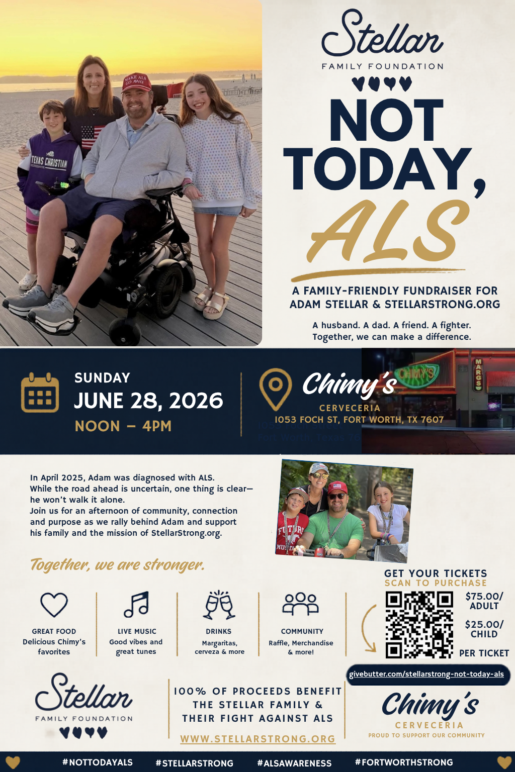 Campaign cover image for Stellar Family Foundation | Not Today, ALS