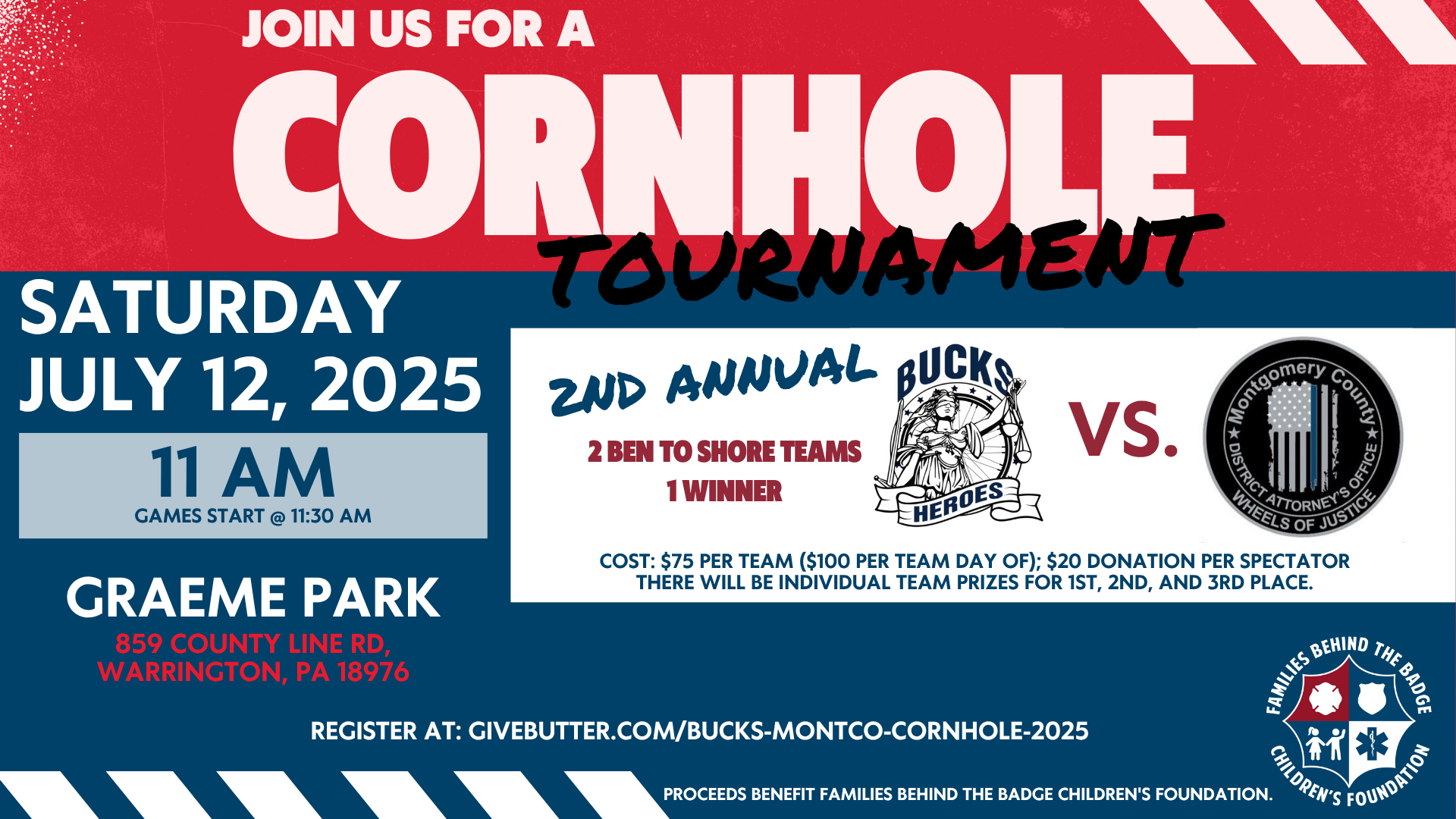 Campaign cover image for MontCo vs. BucksCo Cornhole Tournament