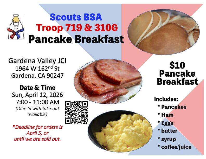 Campaign cover image for 2026 Scouts BSA Troop 719/310G Pancake Breakfast!