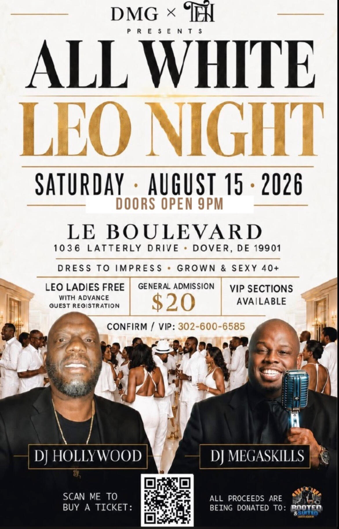 Campaign cover image for All White Leo Night