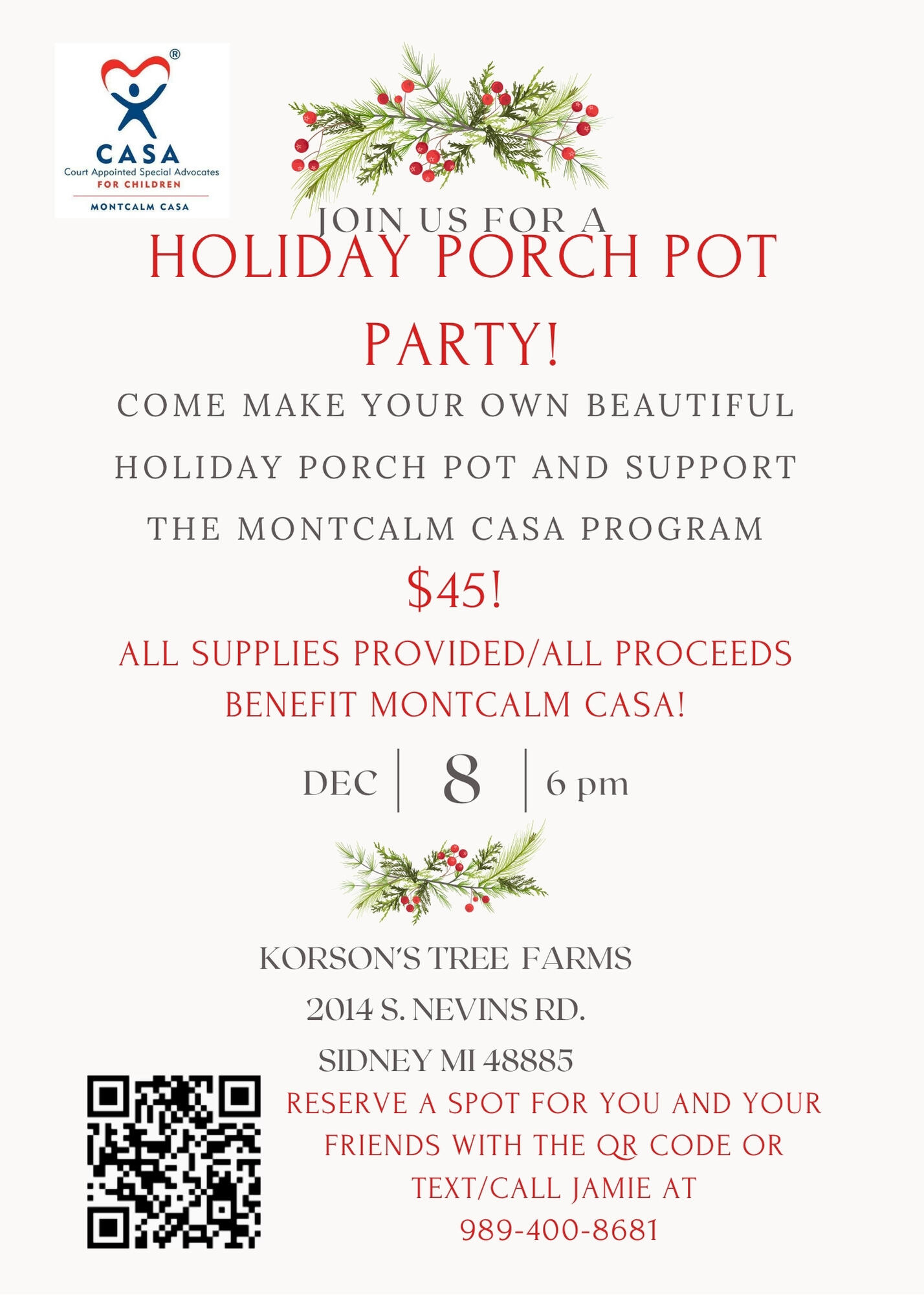Campaign cover image for Holiday Porch Pot Party 2025