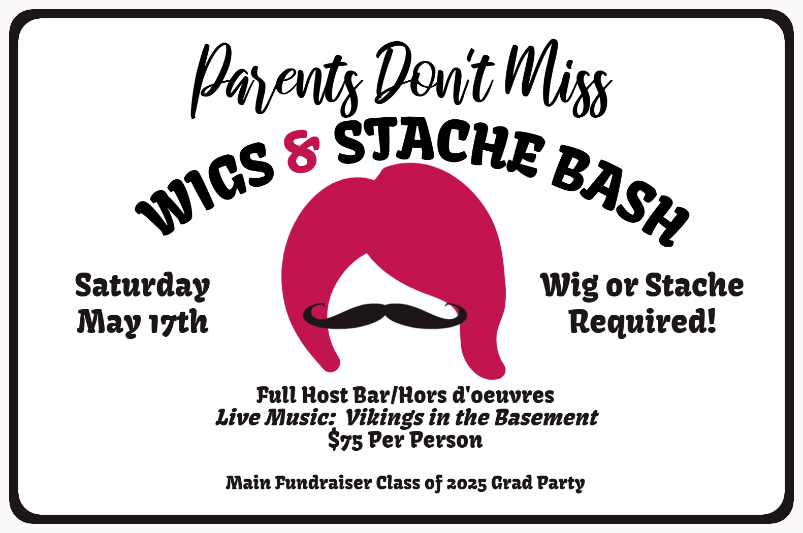 Campaign cover image for Wigs and Stache Party!