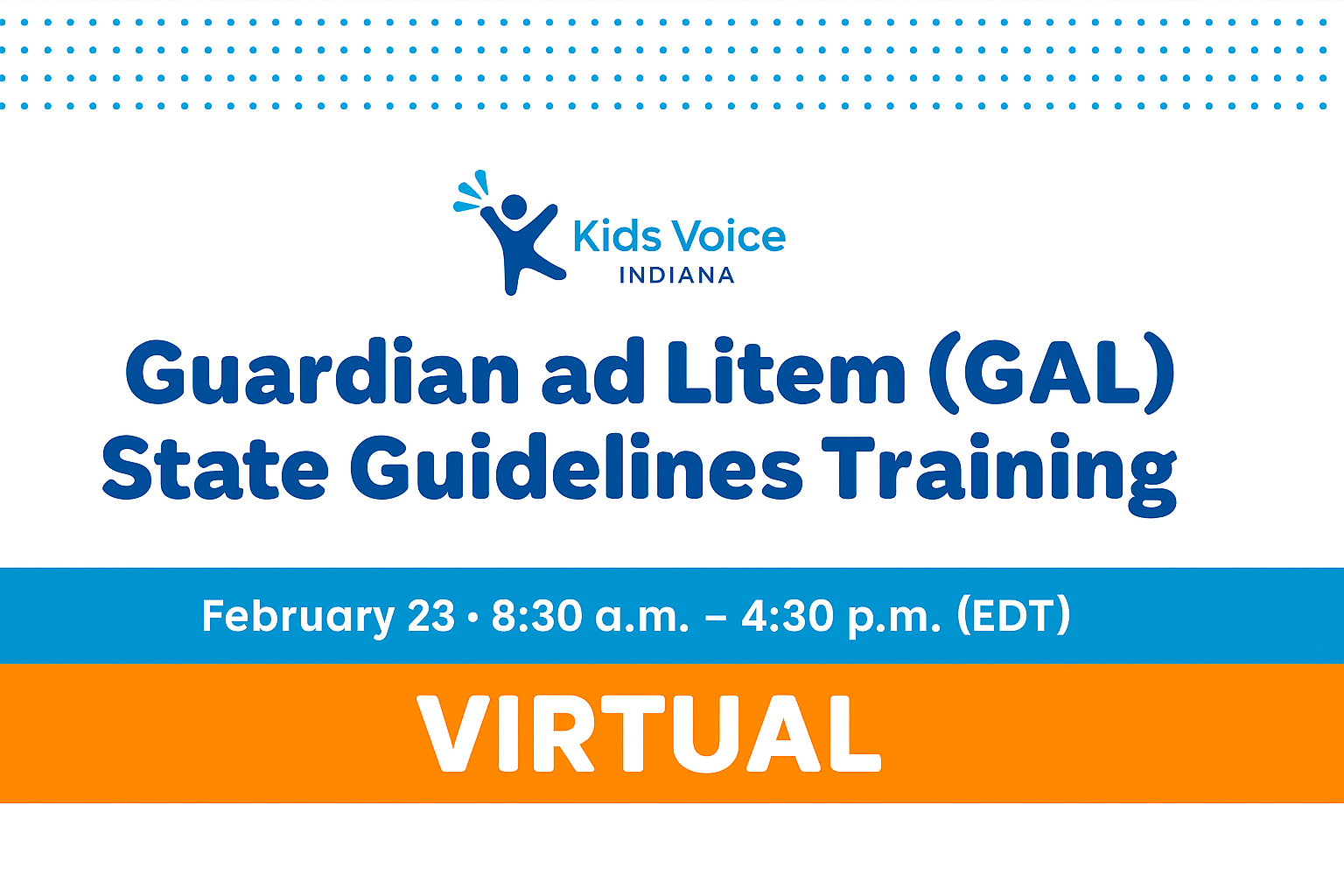 Campaign cover image for Guardian ad Litem State Guidelines Training | NOW VIRTUAL | February 23, 2026