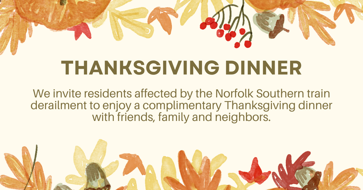 Thanksgiving Dinner for Affected Residents