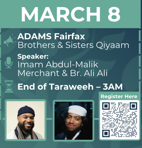 Campaign cover image for March 8 – ADAMS Fairfax Qiyaam