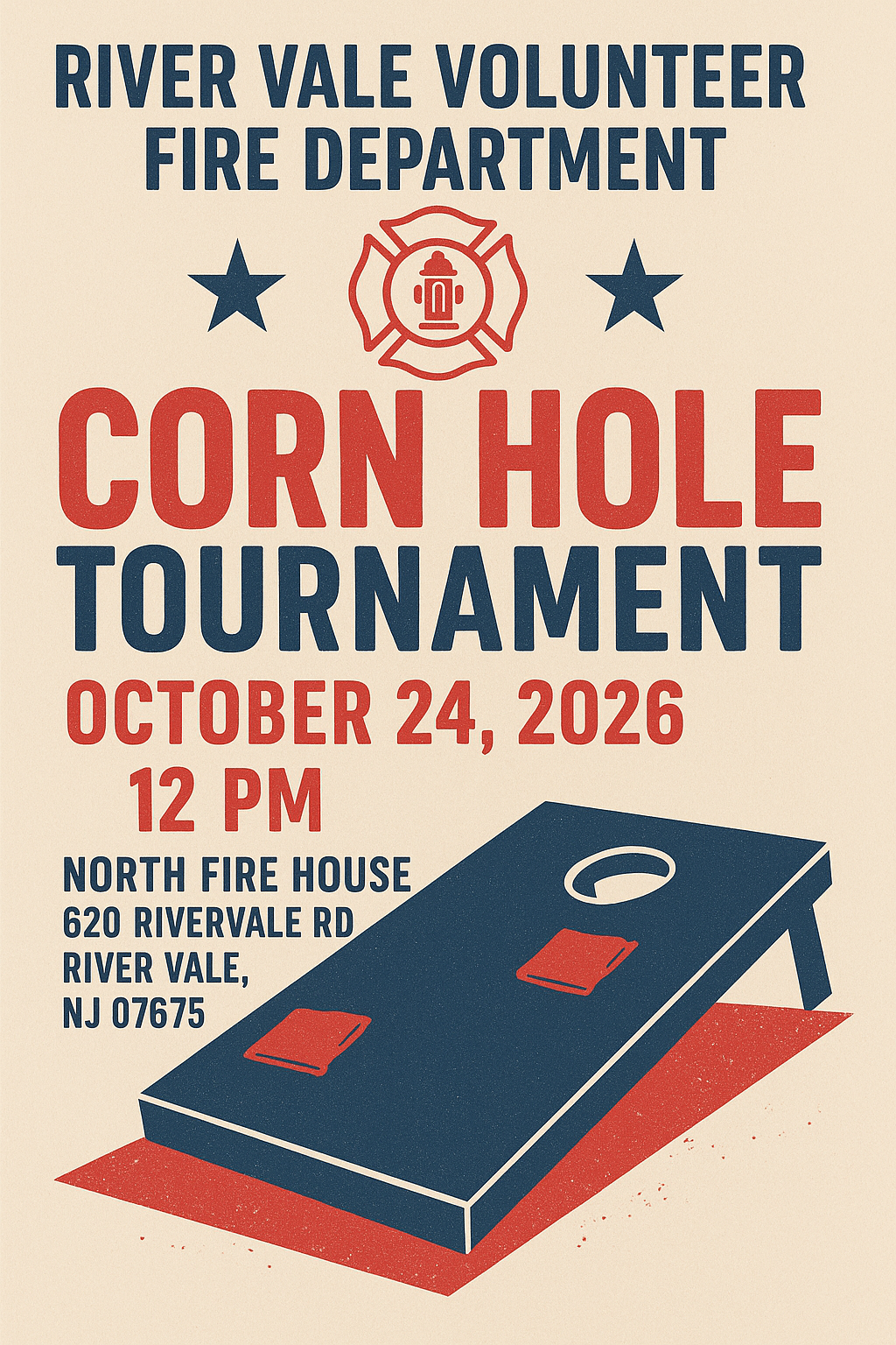 Campaign cover image for 2025 River Vale Volunteer Fire Department Corn Hole Tournament