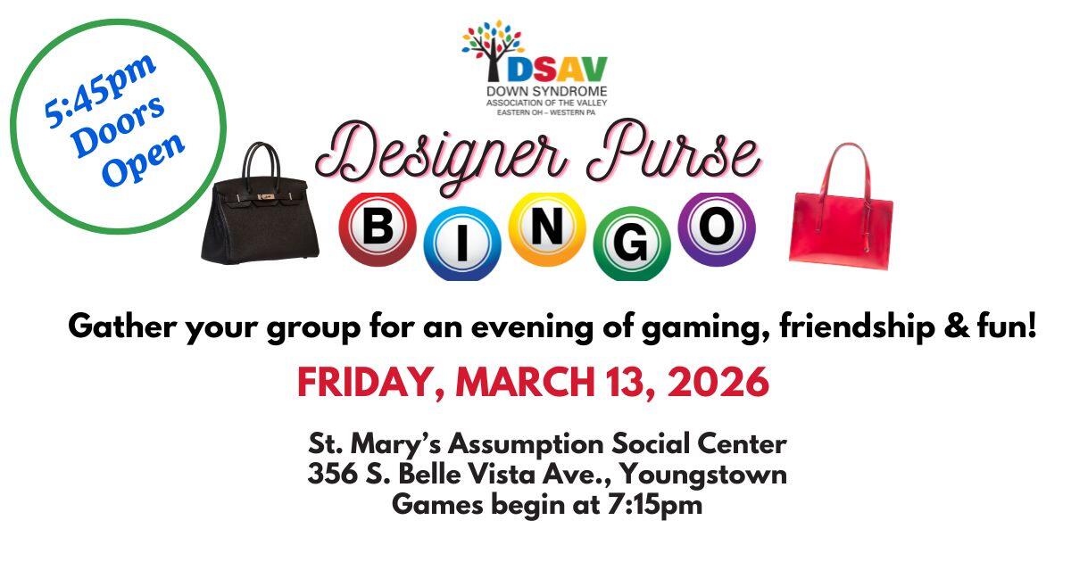 Campaign cover image for March 13, 2026 - Designer Purse Bingo