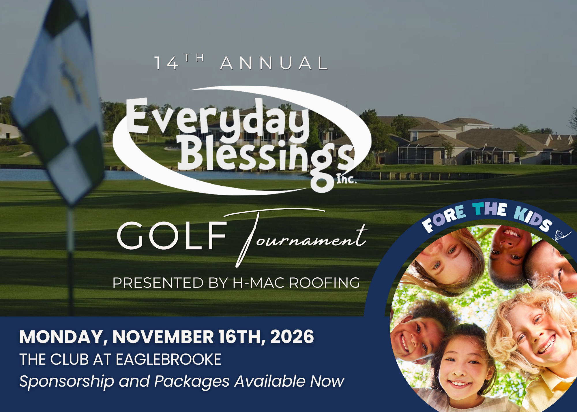 Campaign cover image for The 14th Annual Everyday Blessings Golf Tournament