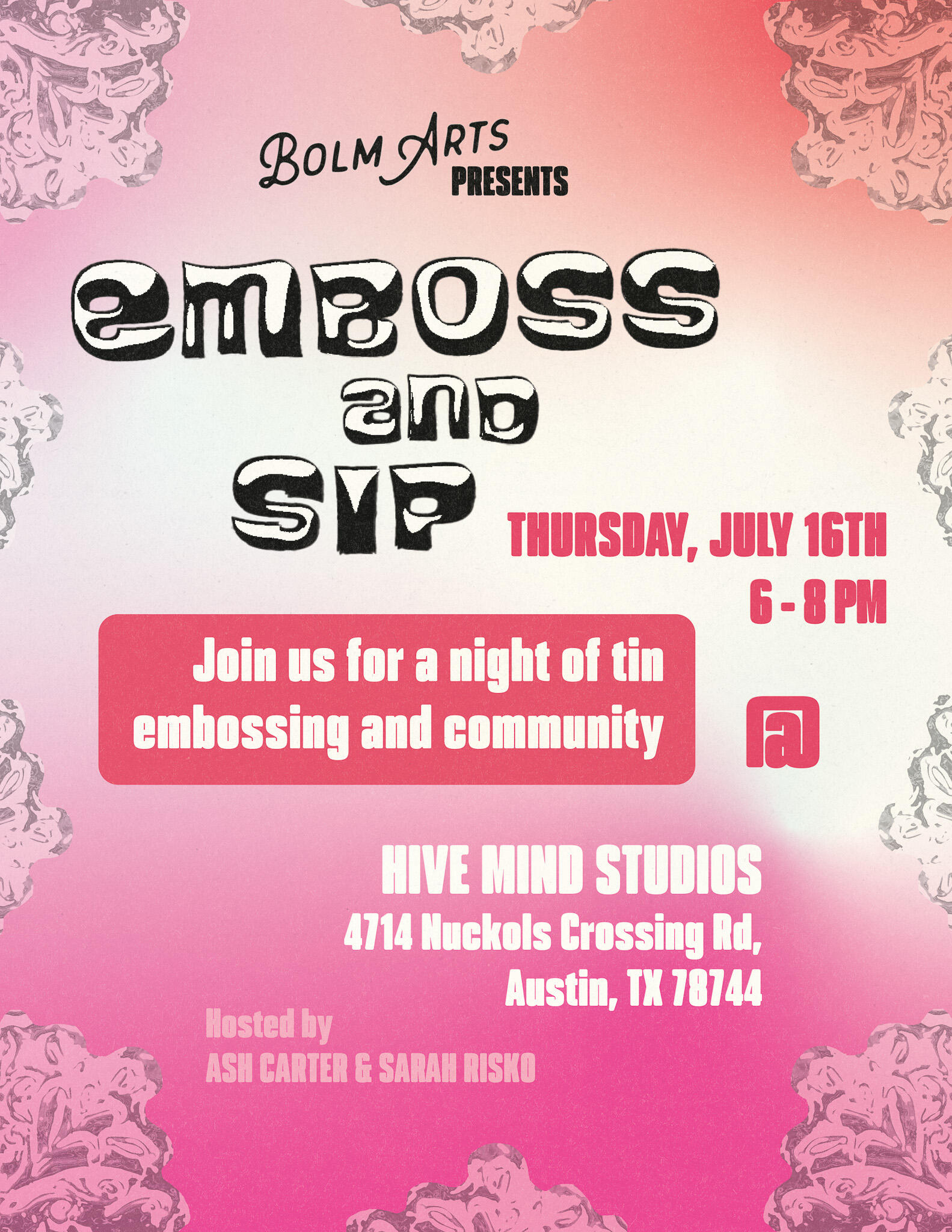 Campaign cover image for Emboss & Sip