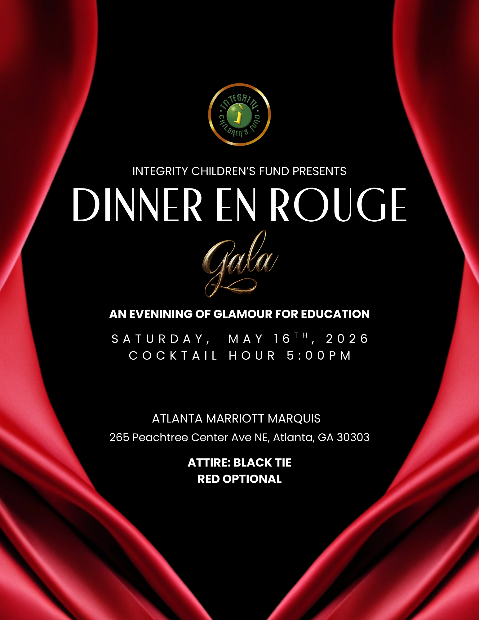 Campaign cover image for Integrity Children's Fund 2026 Gala - Dinner En Rouge!
