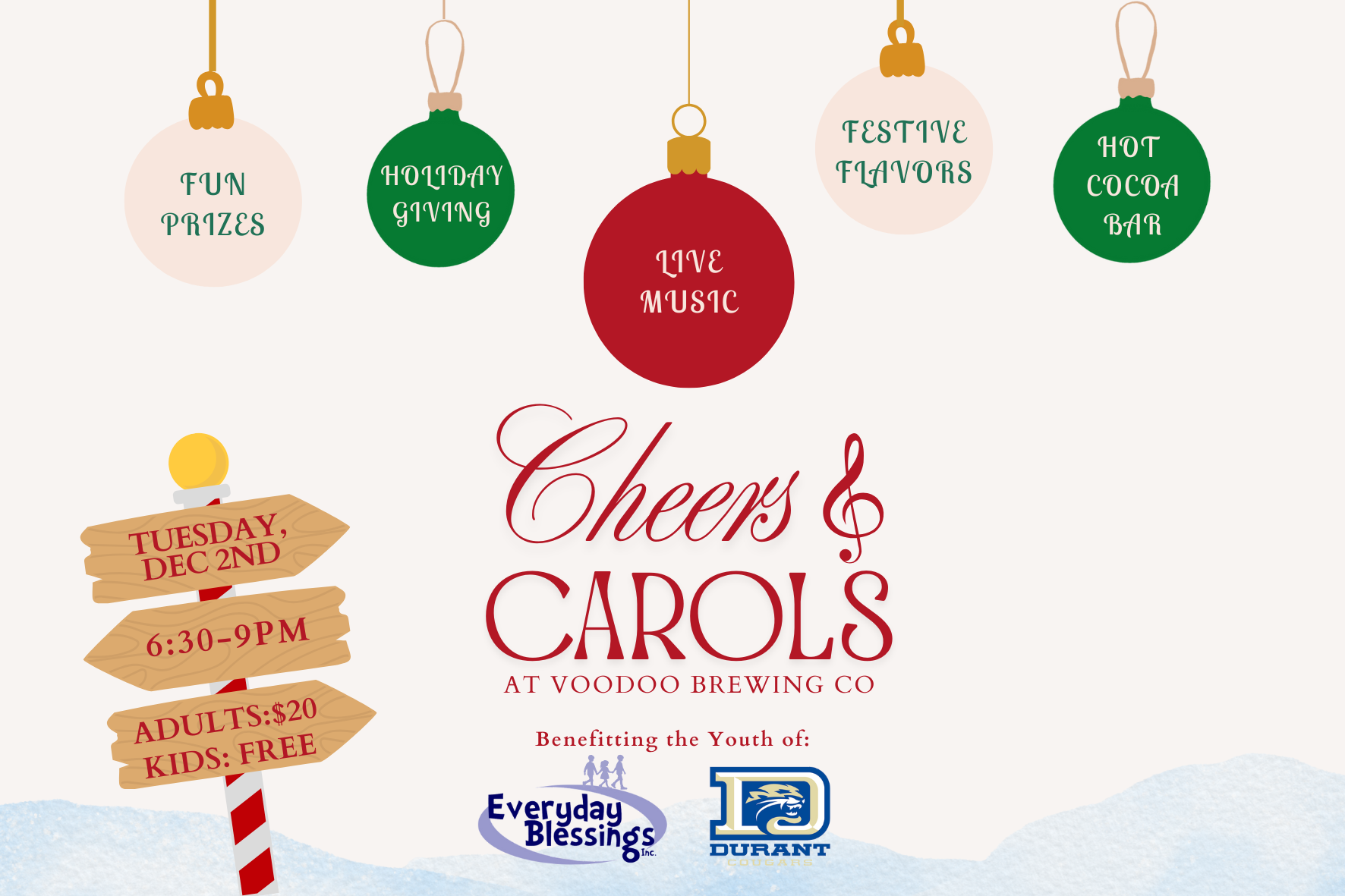 Campaign cover image for Cheers & Carols: A Very Merry Night of Giving Back