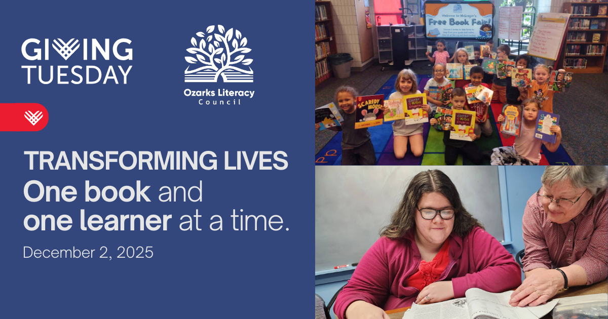 Campaign cover image for Giving Tuesday 2025 - Help a Child or Adult Learn to Read or Read Better!
