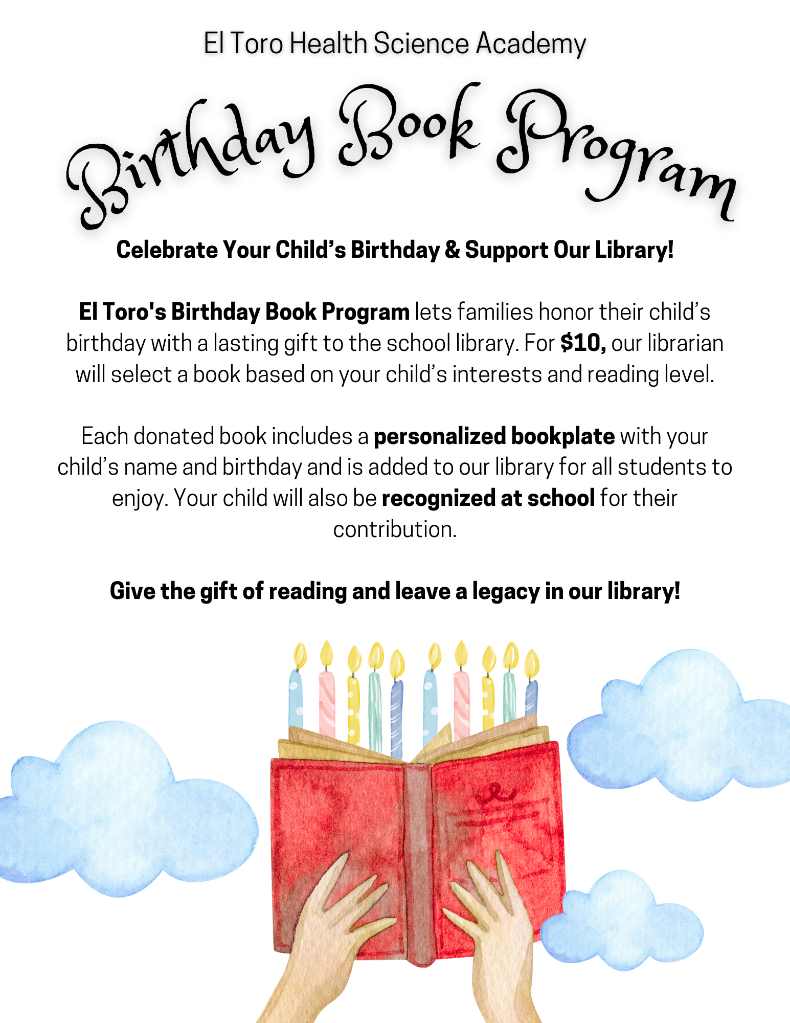 Campaign cover for Birthday Books Program