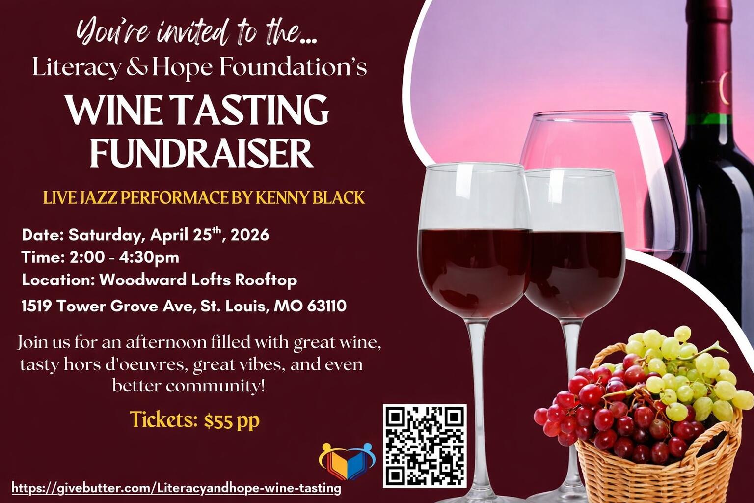 Campaign cover image for Literacy and Hope Wine Tasting Fundraiser