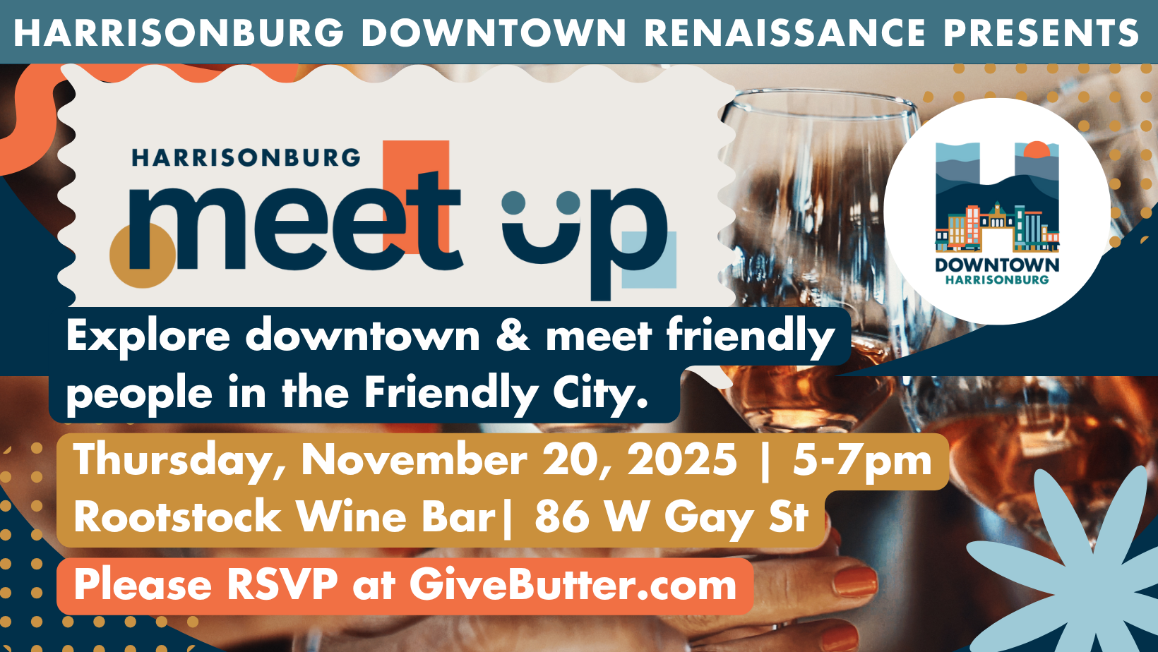 Campaign cover image for Harrisonburg Meet Up at Rootstock Wine Bar