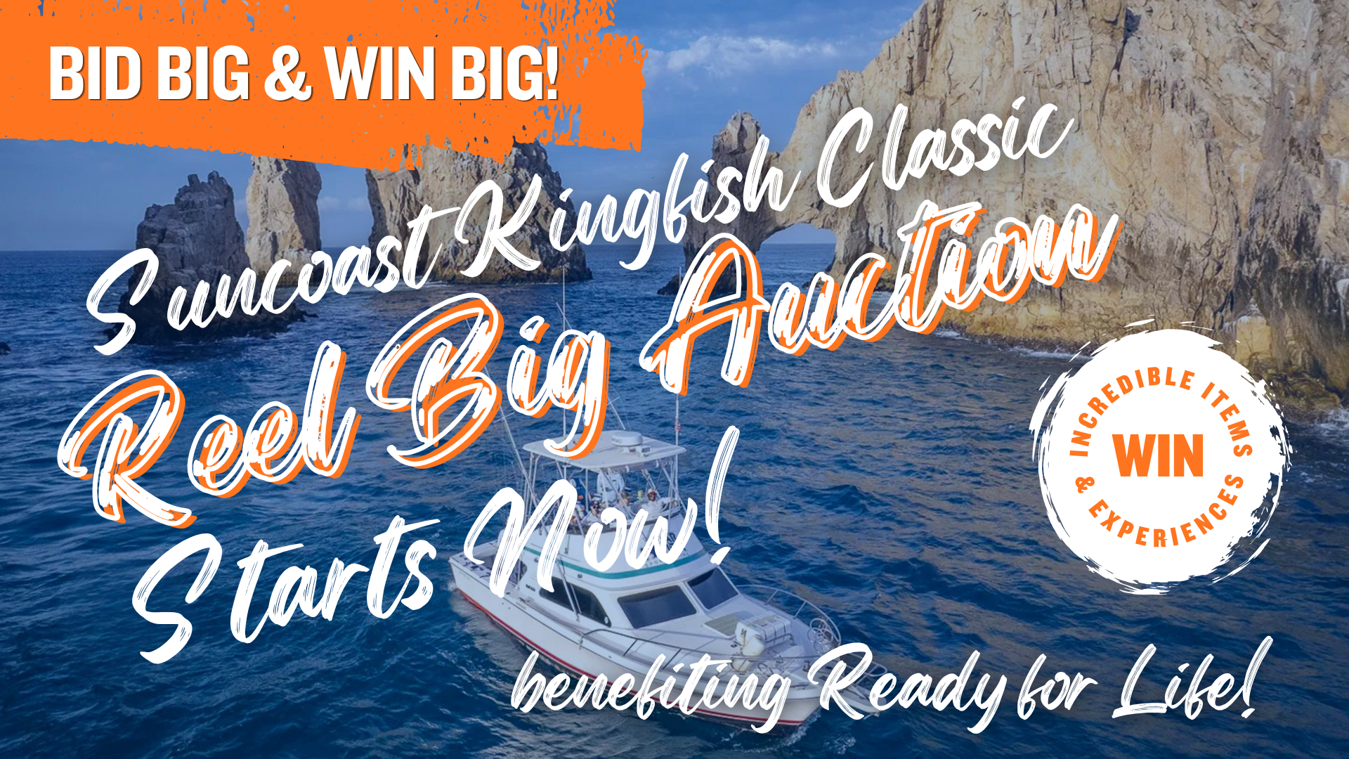 Campaign cover image for Suncoast Kingfish Classic Reel Big Auction 2026 - Benefiting Ready for Life