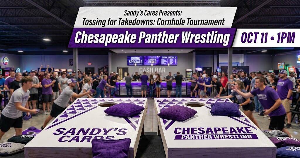 Campaign cover image for Tossing for Takedowns: Cornhole Tournament