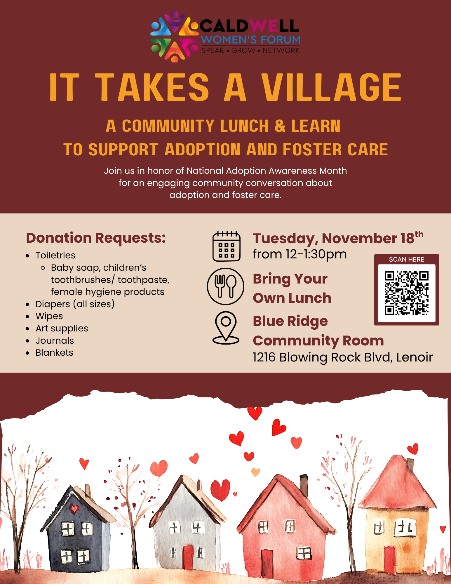 Campaign cover image for It Takes a Village: A Community Lunch & Learn to Support Adoption and Foster Care
