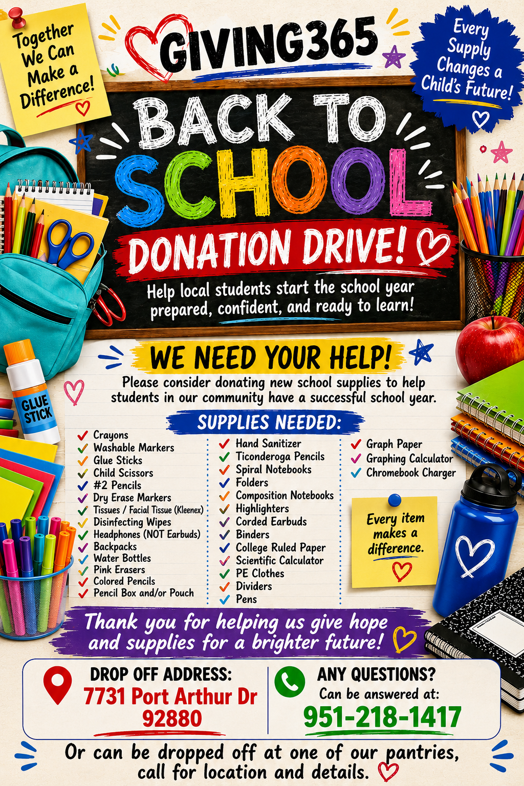 Campaign cover for The Power of Us: Backpack Drive 2026
