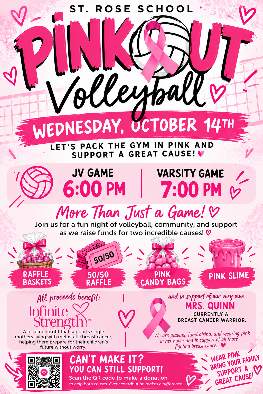 Campaign cover for St. Rose School Volleyball - Pink Out
