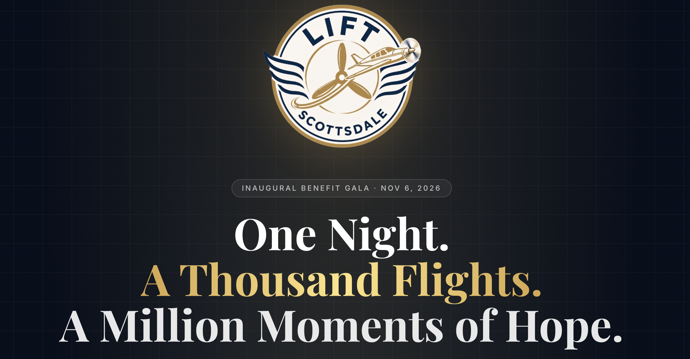 Campaign cover image for 🛩️ Lift Scottsdale Inaugural Benefit Gala
