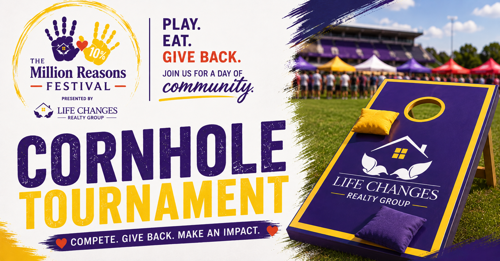 Campaign cover image for Million Reasons Cornhole Tournament